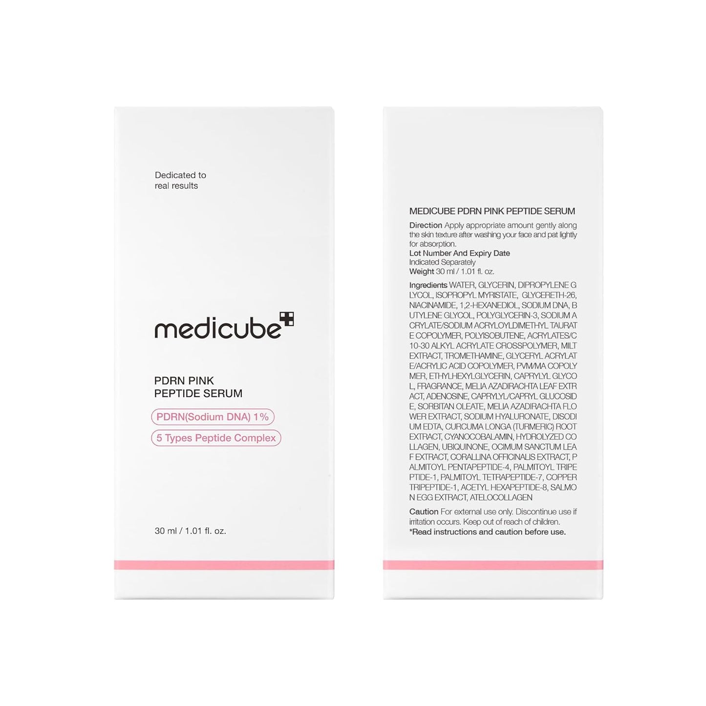 Medicube PDRN Pink Peptide Serum with Salmon DNA | Pink Glow Serum with Peptides & Niacinamide for Hydration & Firm-Looking Skin | Uneven Tone Care | Korean Skincare, 1.01 fl. Oz