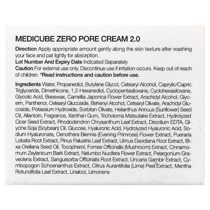 Medicube, Zero Pore Cream 2.0, 1.69 fl oz (50 ml)