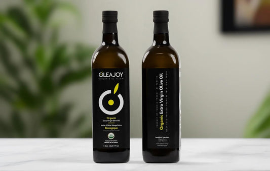 OleaJoy Organic Extra Virgin Olive Oil, Hand picked, Cold Extracted, Tunisian Olive Oil, 1 LITER – 33.8 Fl Oz