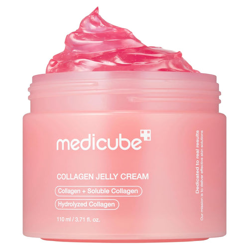 Medicube Jelly Cream with Collagen, Niacinamide | Freeze-Dried Hydrolyzed Collagen for Skin Barrier Hydration & 24H Glow | Plumper, Firmer looking skin | 3.71 fl.oz