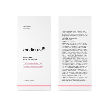 Medicube PDRN Pink Peptide Serum with Salmon DNA | Pink Glow Serum with Peptides & Niacinamide for Hydration & Firm-Looking Skin | Uneven Tone Care | Korean Skincare, 1.01 fl. Oz