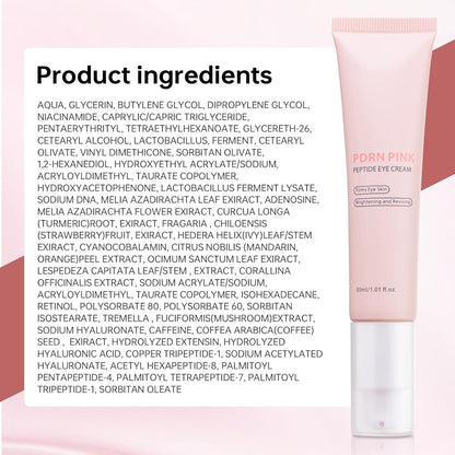 PDRN Pink Peptide Eye Cream,Under Eye Cream For Dark Circles with Niacinamide, Retinol & Hyaluronic Acid to Fight Fine Lines,Wrinkles,Puffiness And Bags Under Eyes,Korean Skin Care 30ml/1.01 fl. oz
