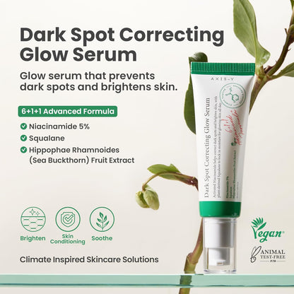AXIS-Y Dark Spot Correcting Glow Serum - 5% Niacinamide Dark Spot Remover For Face - Vegan Korean Skin Care Niacinamide Serum for All Skin Types (1.69 fl. oz.)