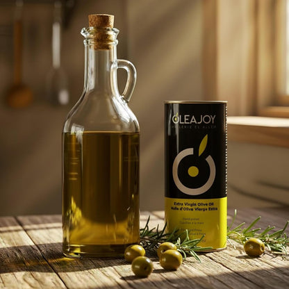 OleaJoy Extra Virgin Olive Oil, Hand picked, Cold Extracted, Tunisian Olive Oil, 1 LITER – 33.8 Fl Oz