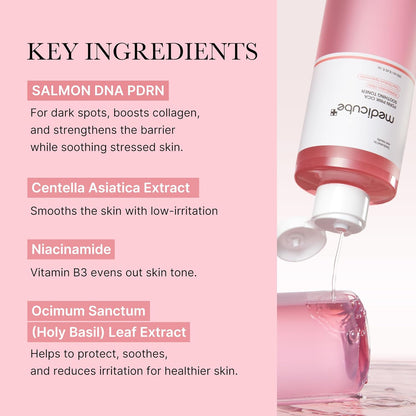 Medicube PDRN Toner Salmon DNA PDRN CICA Soothing Toner | Lightweight & Watery for Skin Boosting, Soothing and Calming | Uneven Skin Tone Care with Peptide & Niacinamide | Korean Skincare, 8.45 fl.oz