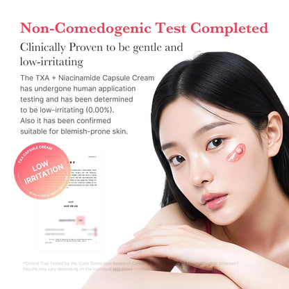 Medicube Capsule Cream with TXA + Niacinamide | Dual Radiance Moisturizer Ideal for Use After Spot Care, Uneven Skin Tone & Texture & Hydration | 99% Pure Tranexamic Acid | Korean Skincare, 1.94 oz