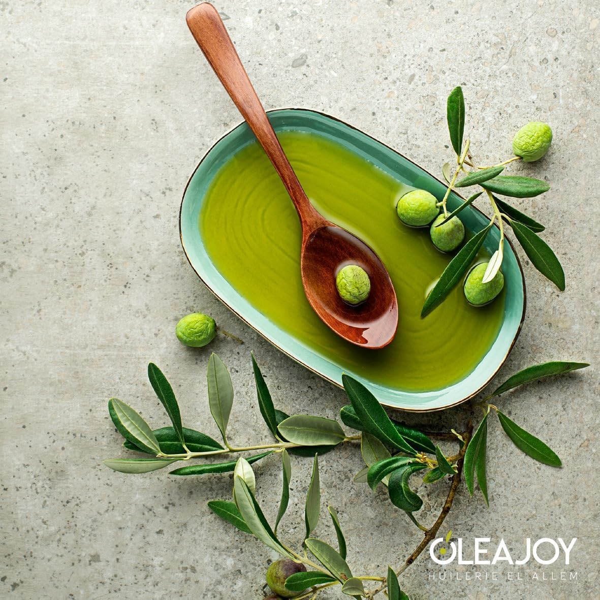 OleaJoy Extra Virgin Olive Oil, Hand picked, Cold Extracted, Tunisian Olive Oil, 1 LITER – 33.8 Fl Oz