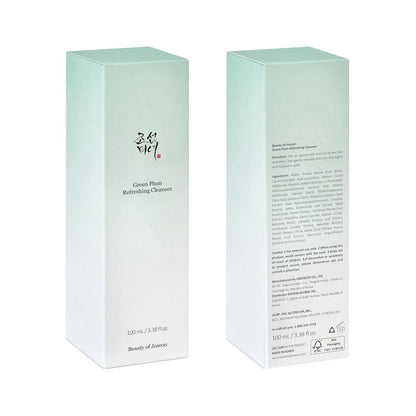 Beauty of Joseon Green Plum Refreshing Cleanser Gel Type Deep Pore Cleansing, Acne Face Wash, Blackhead Remover for All Skin Types, Korean Skincare 100ml, 3.38 fl.oz