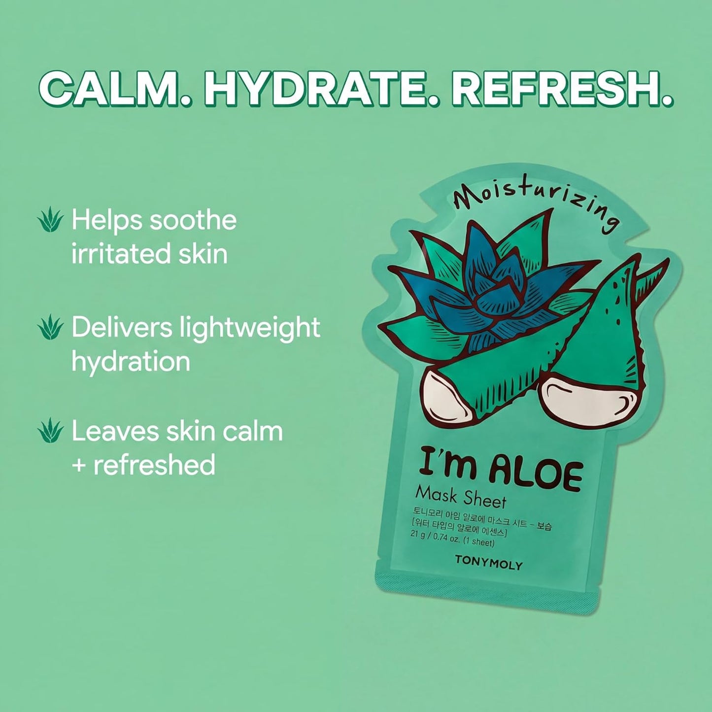 TONYMOLY I’m Real Sheet Mask Set – Korean Face Mask Variety Pack for Hydrating, Soothing & Nourishing Skin, K-Beauty Skincare Self-Care & Easter Gift Set for Women ($2.00 Each)