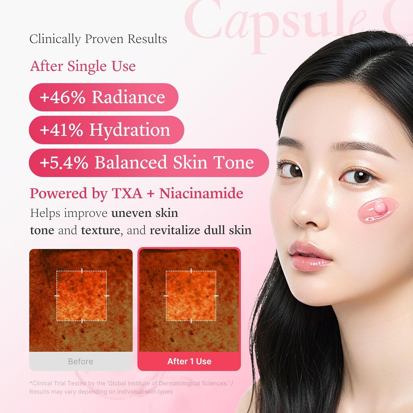 Medicube Capsule Cream with TXA + Niacinamide | Dual Radiance Moisturizer Ideal for Use After Spot Care, Uneven Skin Tone & Texture & Hydration | 99% Pure Tranexamic Acid | Korean Skincare, 1.94 oz